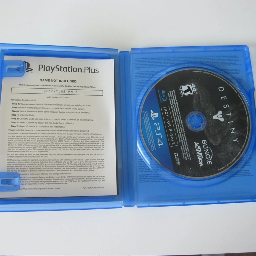 PS4 Destiny Video Game Play Station 4 Game